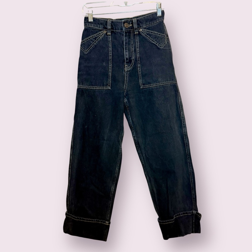 Urban Outfitters BDG Wide Leg Carpenter Utility Jeans Black Size 26